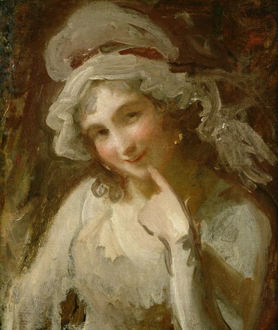 Study of a Smiling Young Woman by George Romney